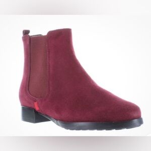 Mark Joseph Wine Red Suede Ankle Boots Size 6
